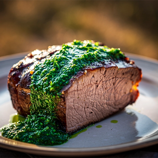 Roast Beef with Scallions and Caper Dressing